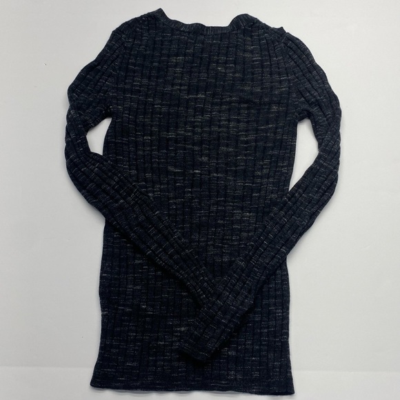 Banana Republic Women’s Charcoal Merino Wool Sweater SM Ribbed Crew neck - Picture 5 of 10